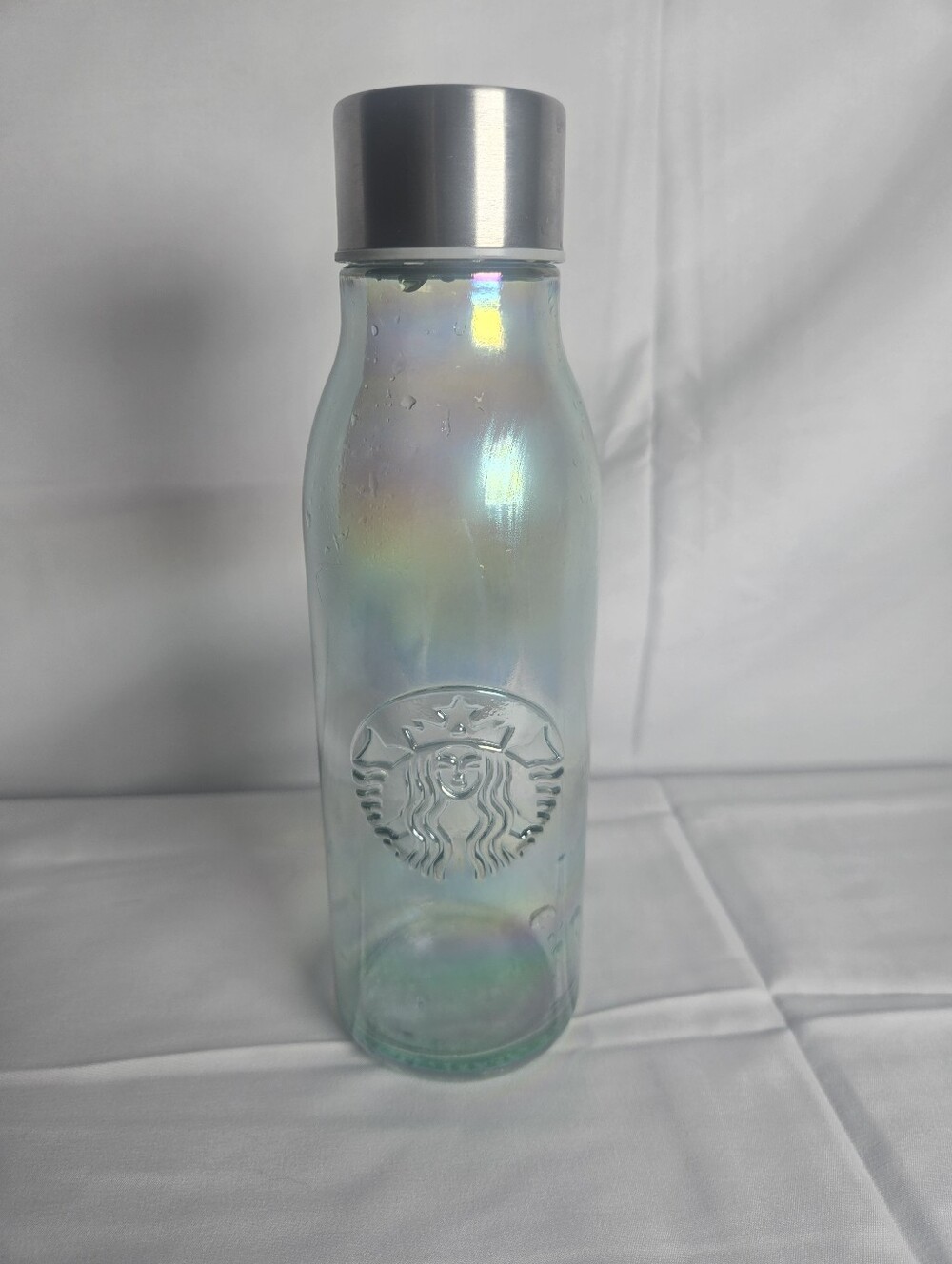 Starbucks Iridescent Rainbow Glass Water Bottle – 20 oz